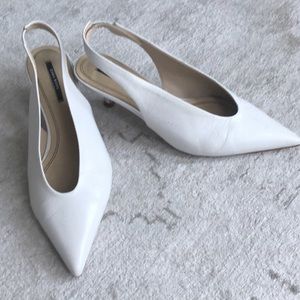 Zara Leather Slingback Heels